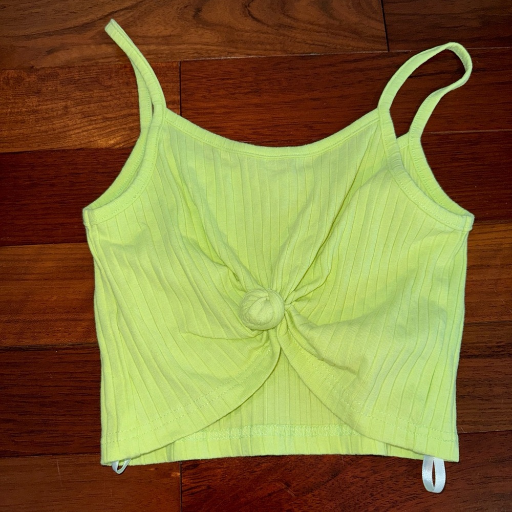 Neon green/yellow crop top